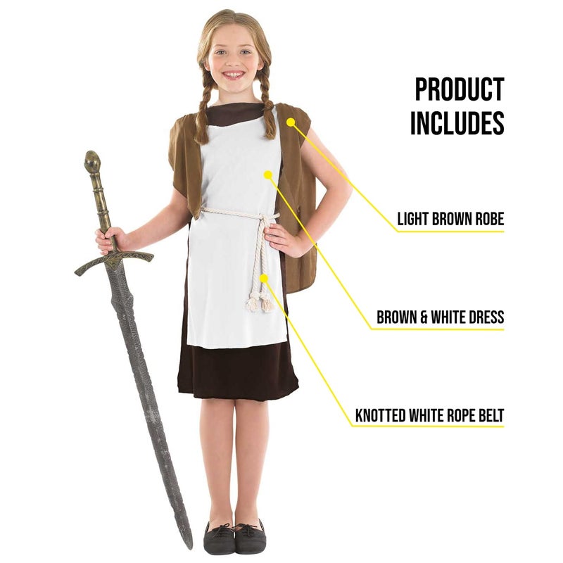 fun shack Viking Costume Kids, Girls Viking Costume, Viking Girl Costume, Warrior Costume Girls, Viking Costume for Girls, Large - Image 3